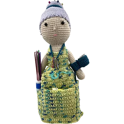 Cadeaux - Mamie crochet – Organisateur d'accessoires pour crochet et tricot fait main tablier jaune