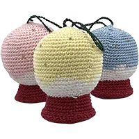 Creche-Noel - Boules à neige de Noël au crochet – Lot de 3 décorations pour sapin