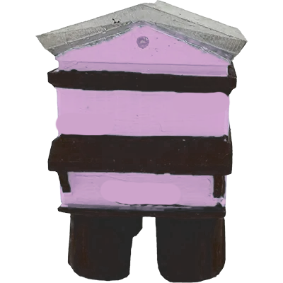 Miniature - Ruche d’apiculteur rose échelle 1:24
