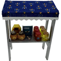 Miniature - Étal de marché miniature – Miel de l’apiculteur (échelle ~1/24)