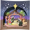 Carte de Noël artisanale en relief représentant la Nativité
