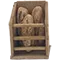 Panière miniature en bois garnie de 3 pains – Échelle 1:24